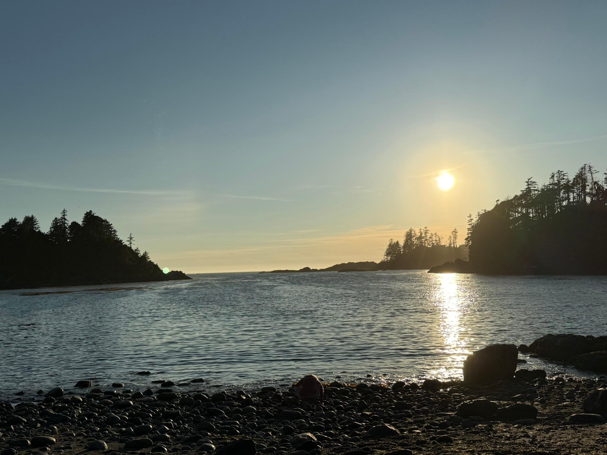 sunset view from deck