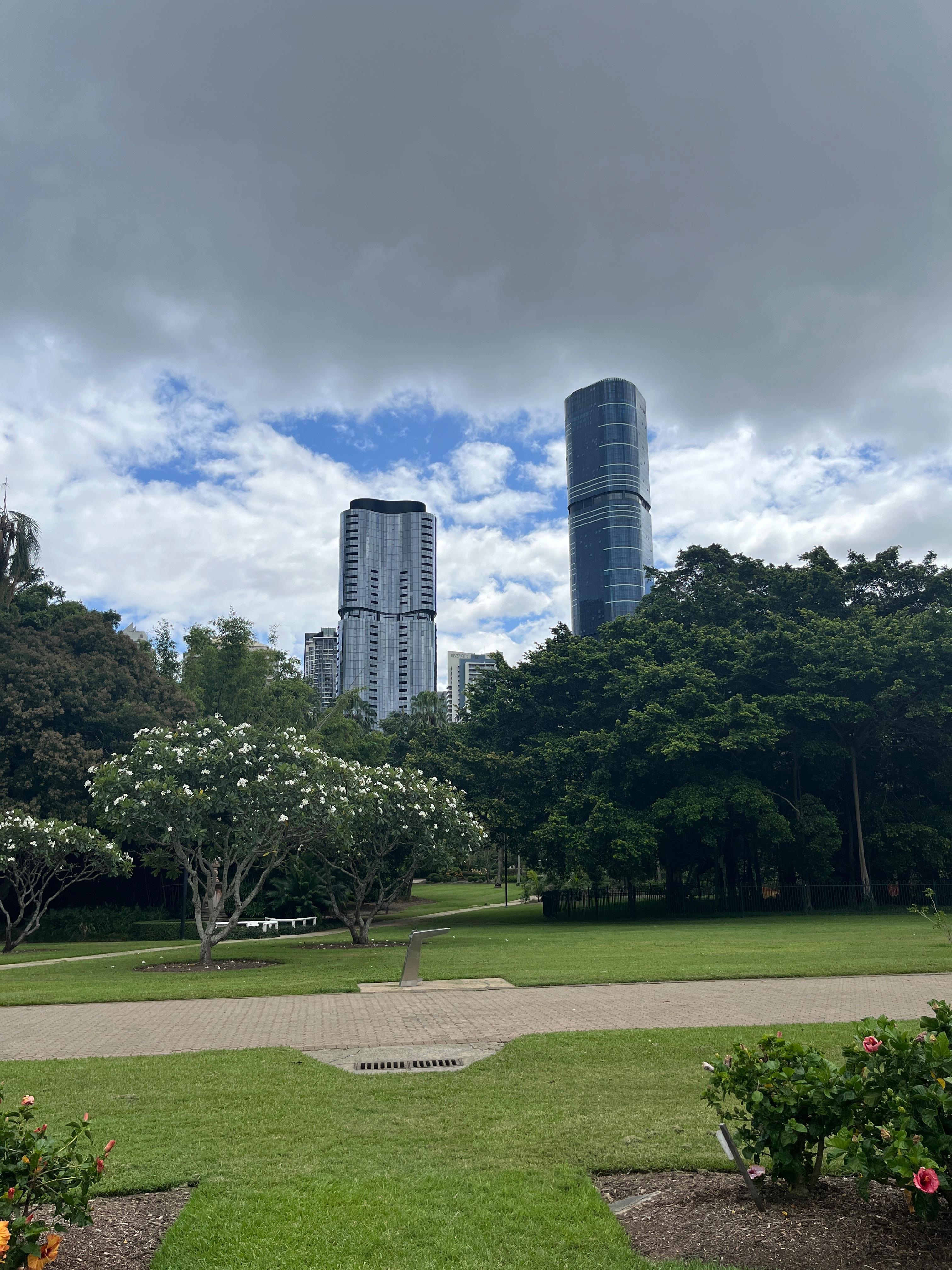 View of City Skyscrapers 