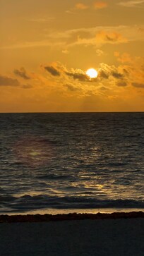 Sunrise by the resort