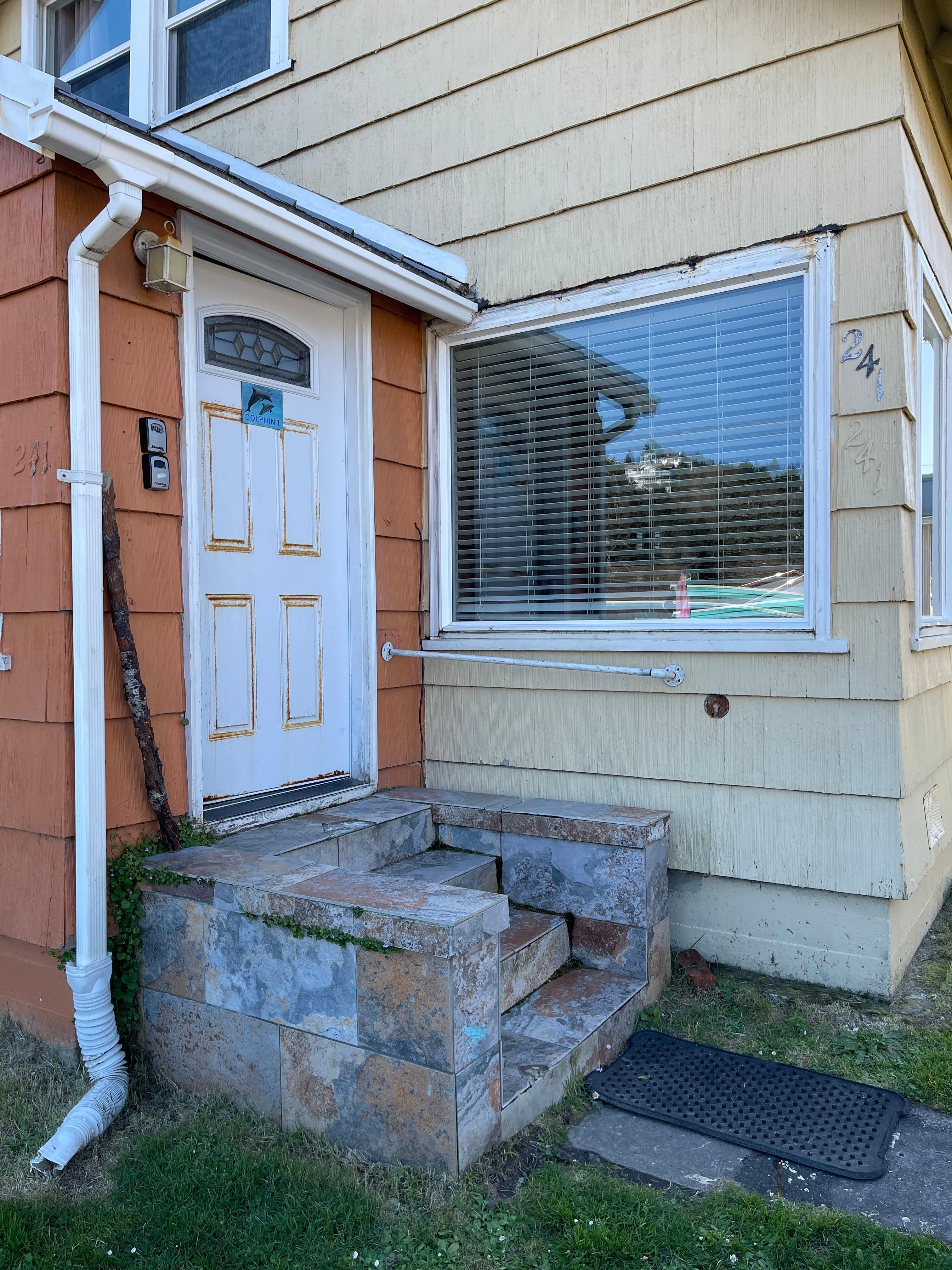 Front door, use bottom lockbox to access key.