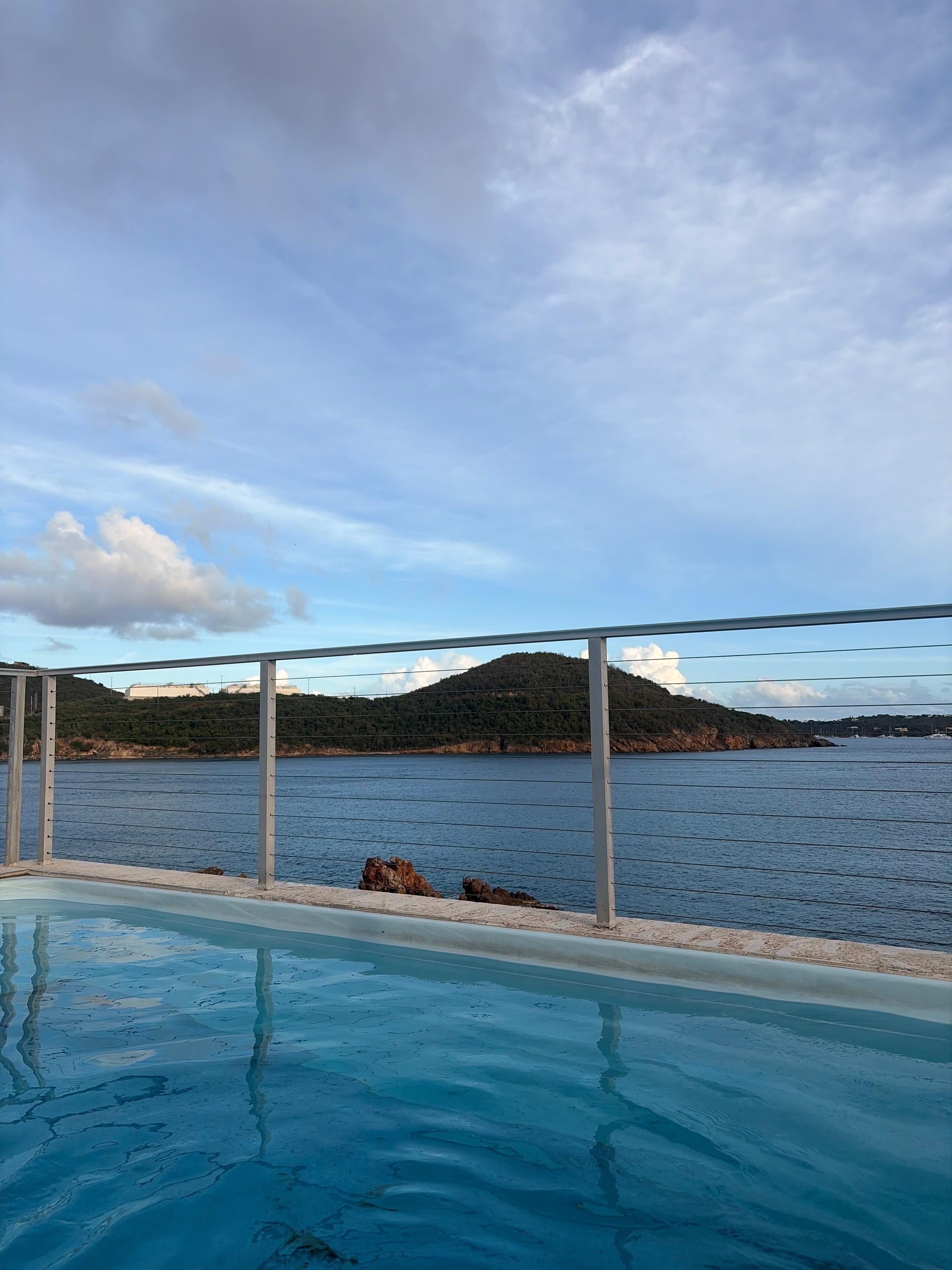 View from the private pool in the private villa 