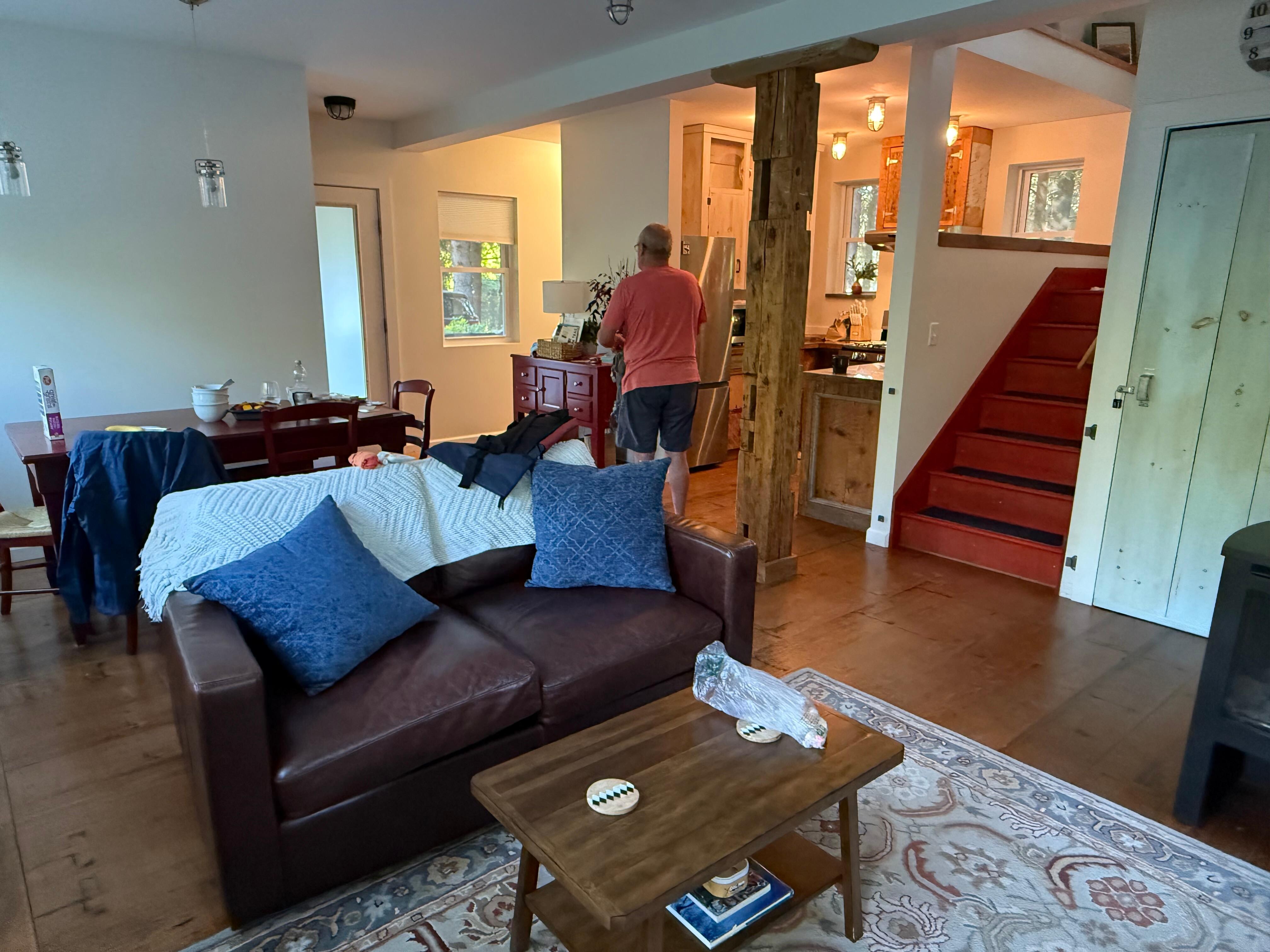 Living, dining and kitchen on first floor