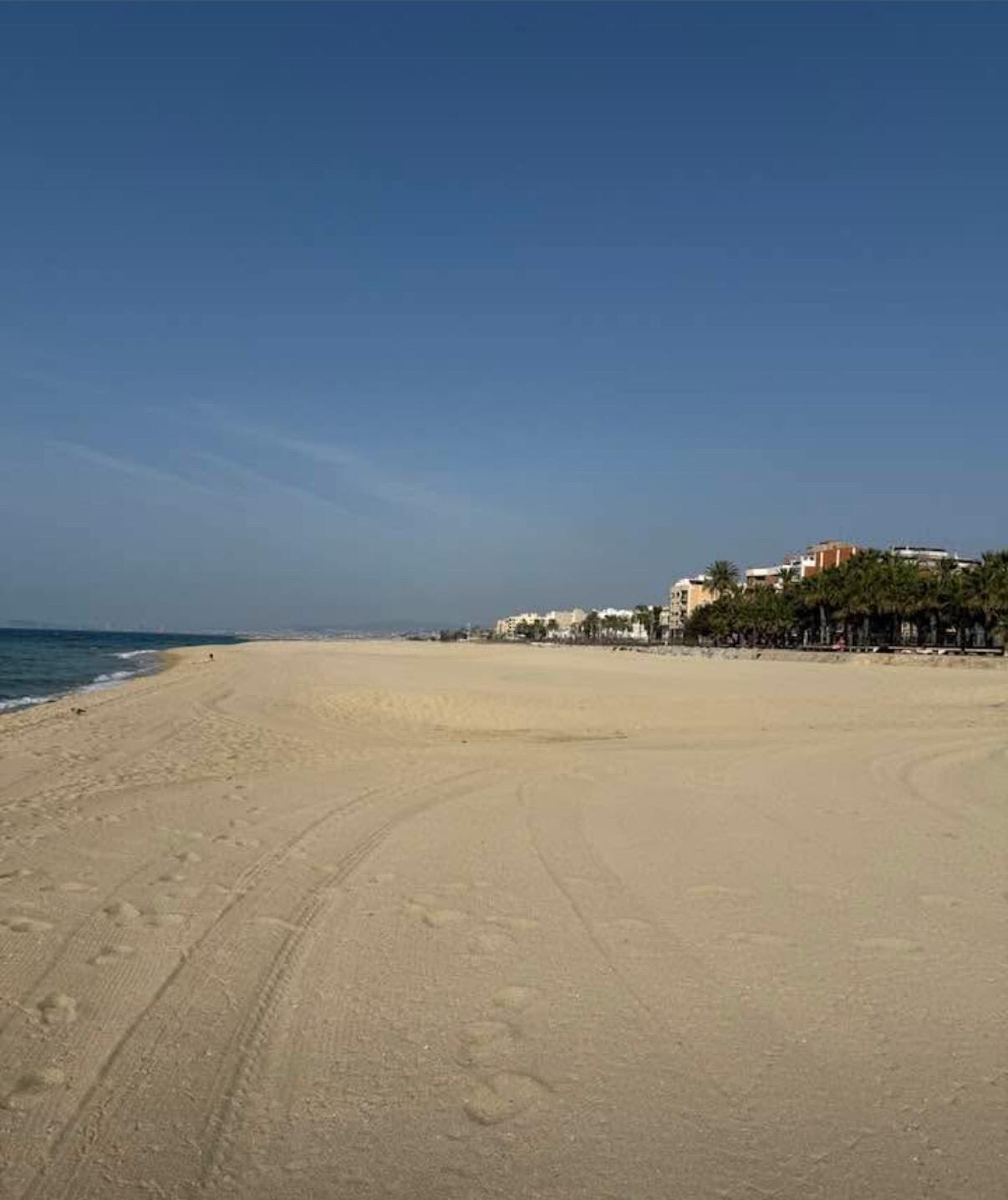 Premia de Mar beach one block from house