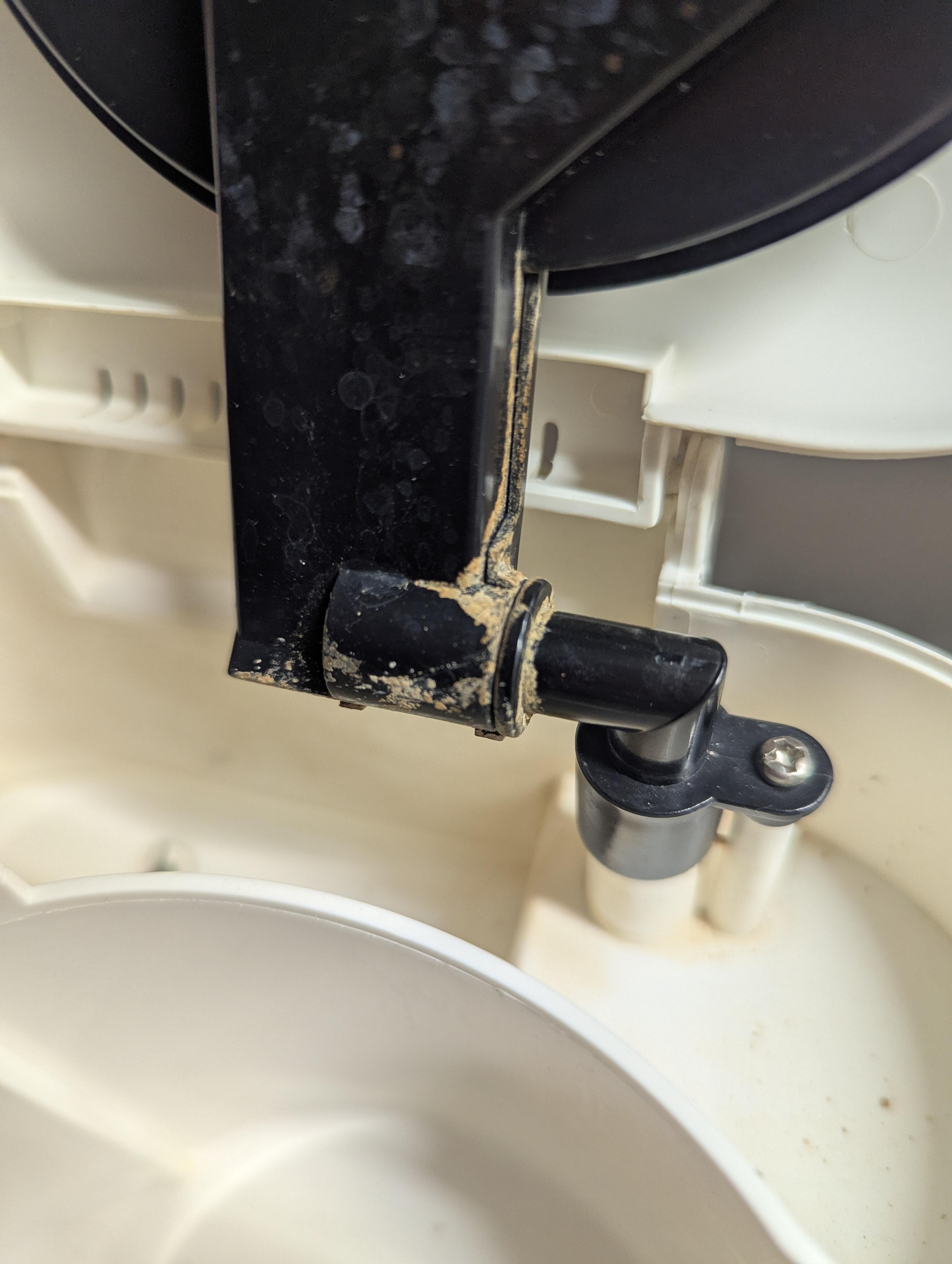 Coffee maker... Can't see the pink mold very well in the pic but you can see the build up which I know isn't harmful 