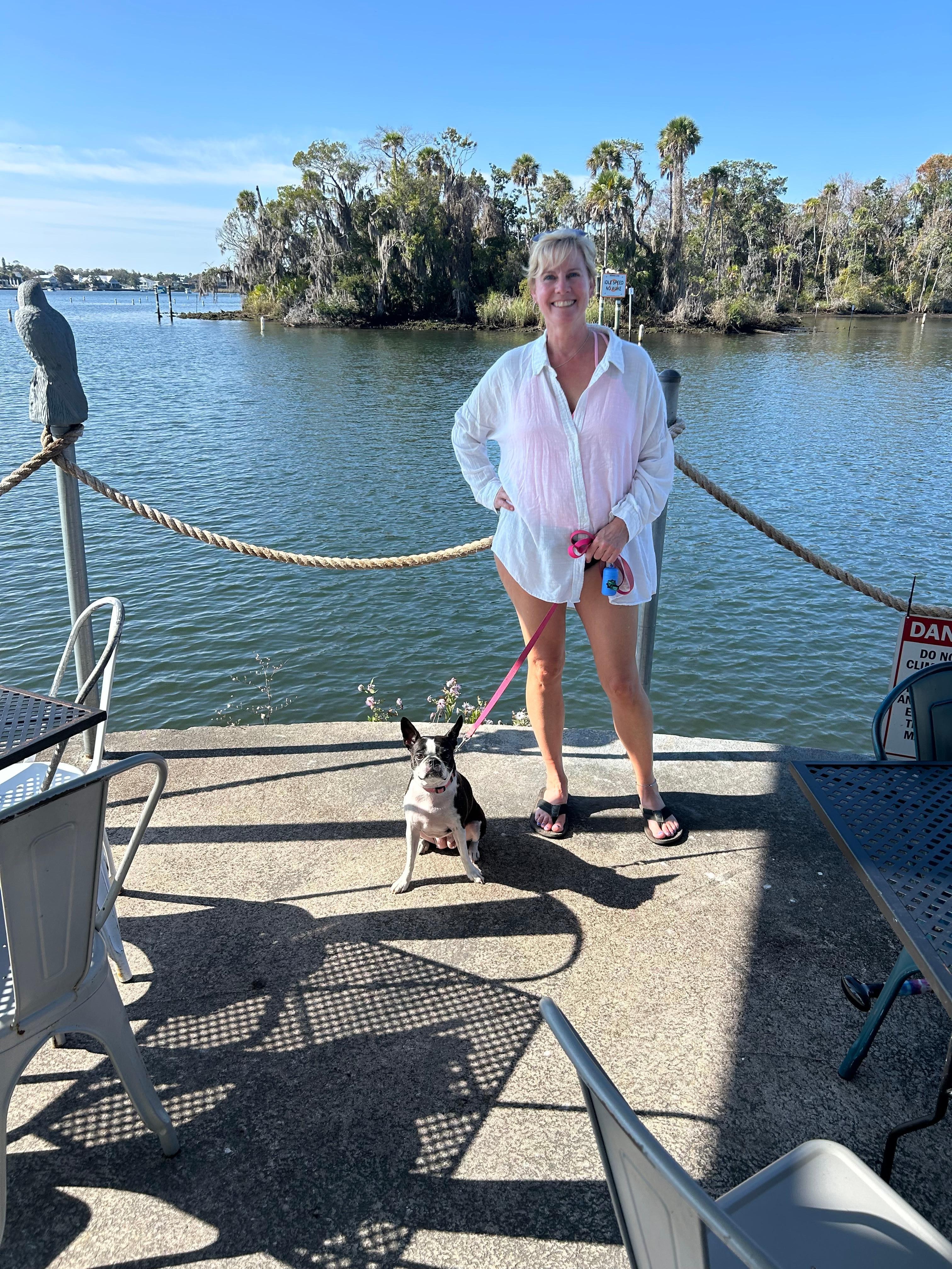 Paddled from our VRBO to waterfront Social restaurant 