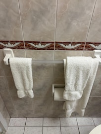 Towels and toilet paper too close for comfort.