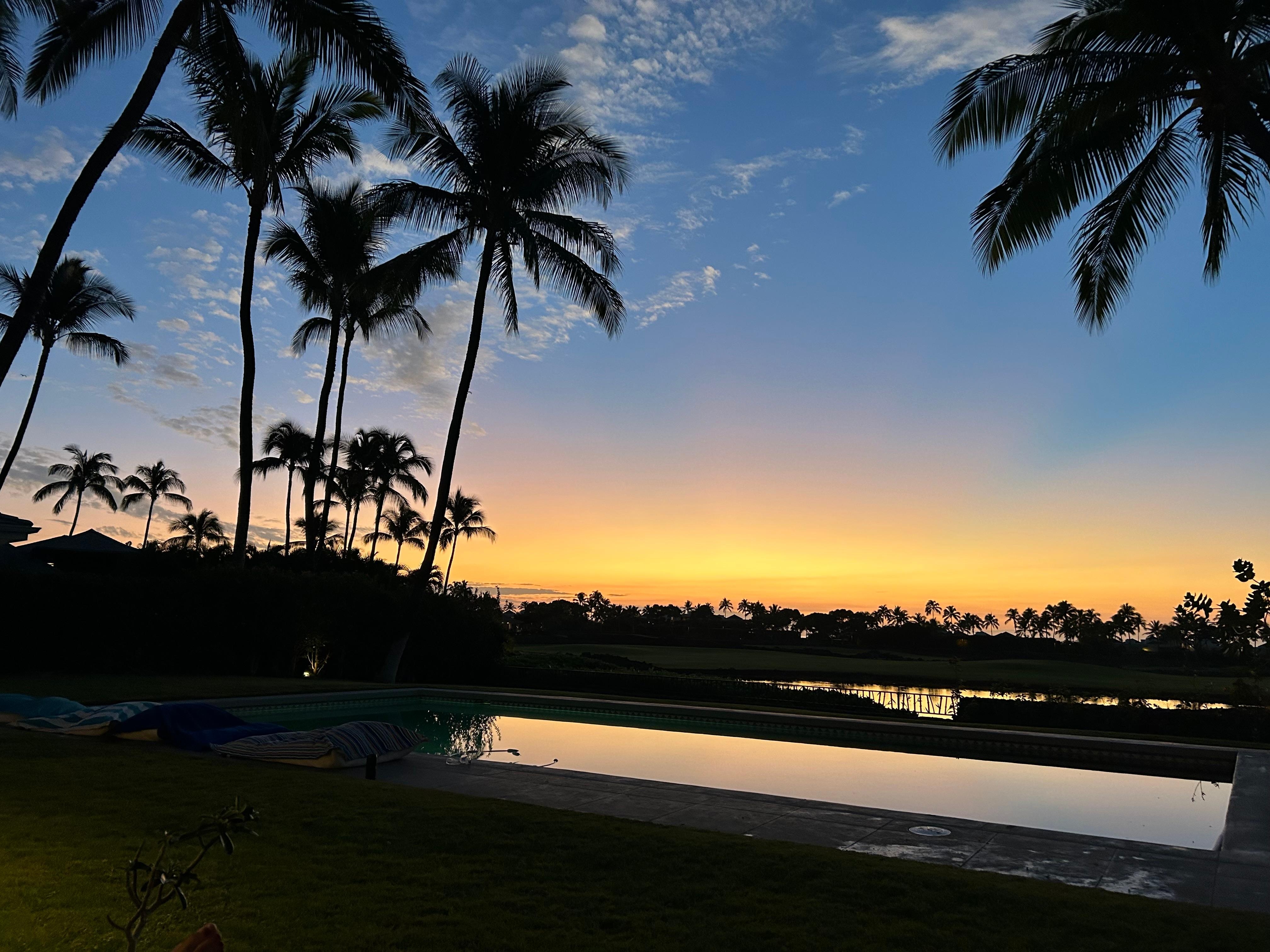 Golden hour from the back patio