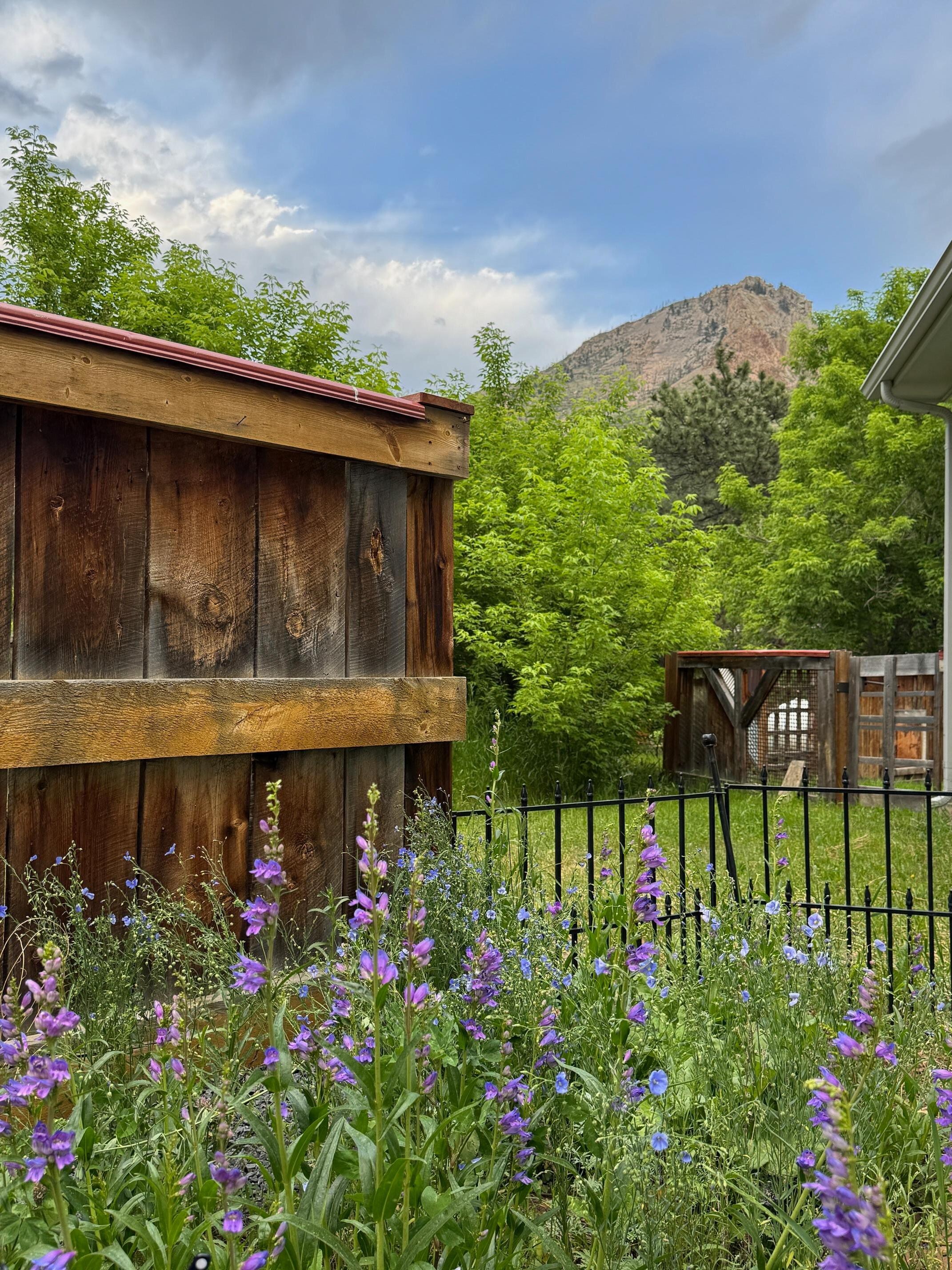 After my hikes, the hot tub was wonderful. Here is one of the views while sitting in the tub. 