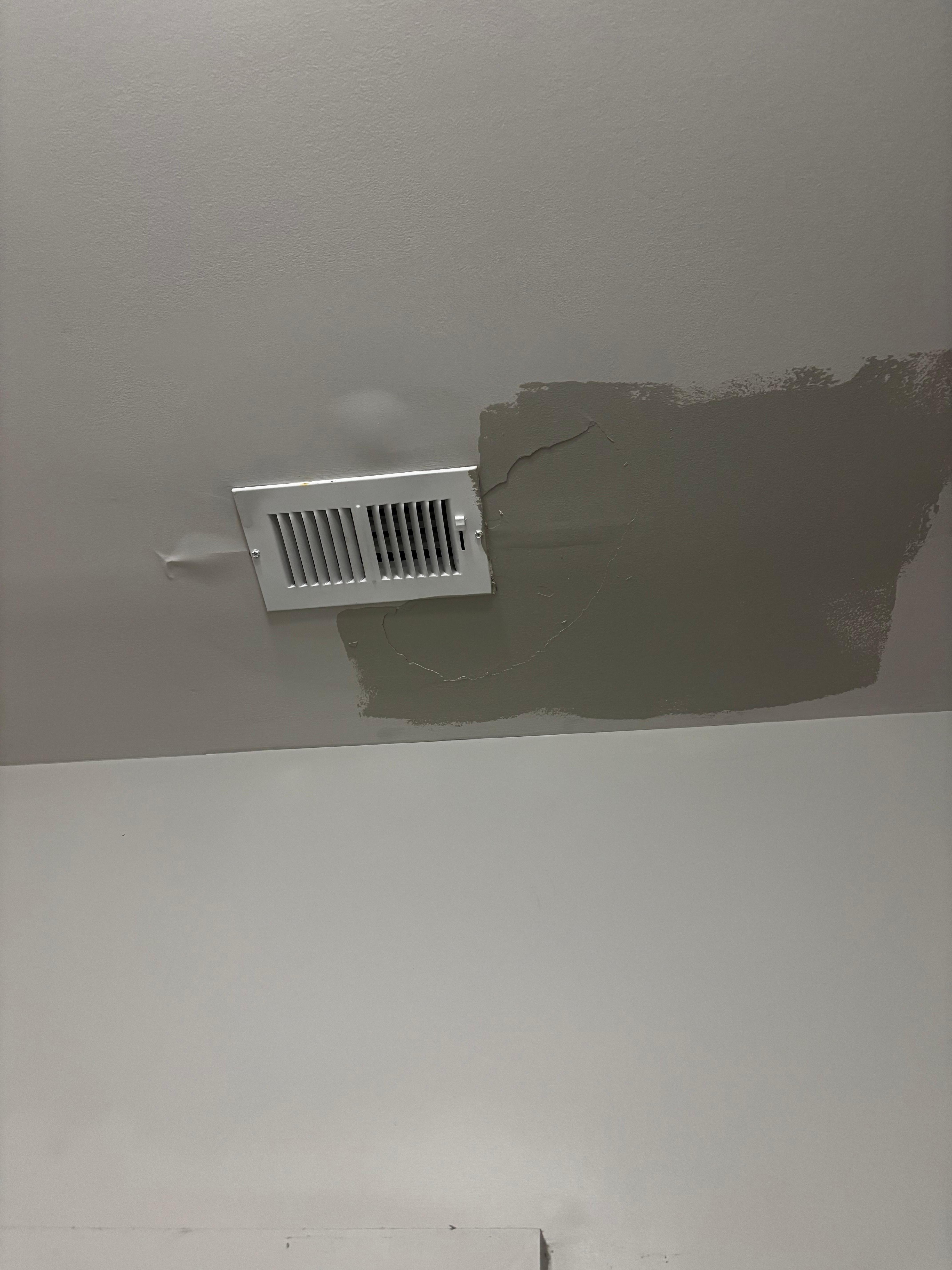 Poorly repaired water damage