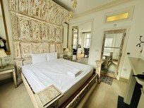 Unique bed frame, the best part of the place