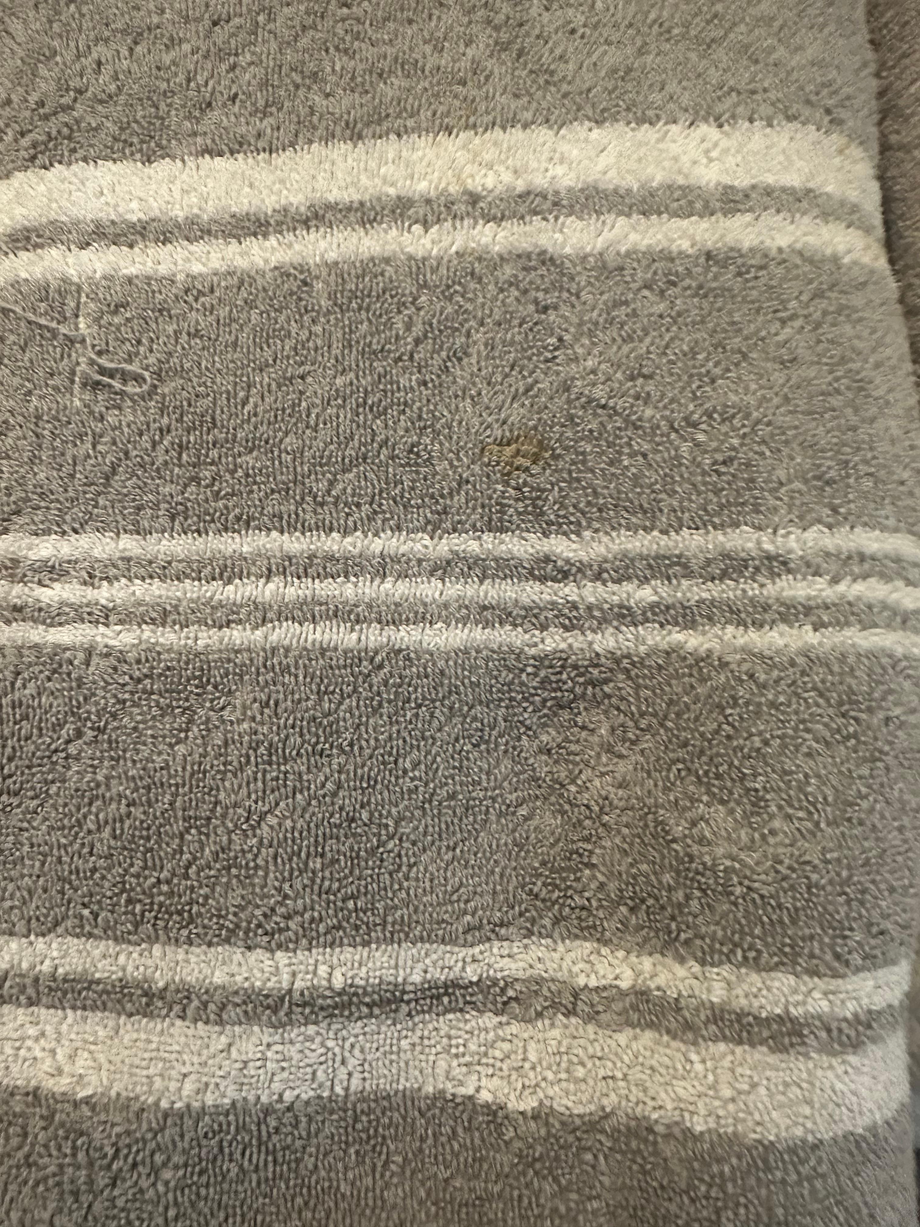 Some towels and linens were soiled