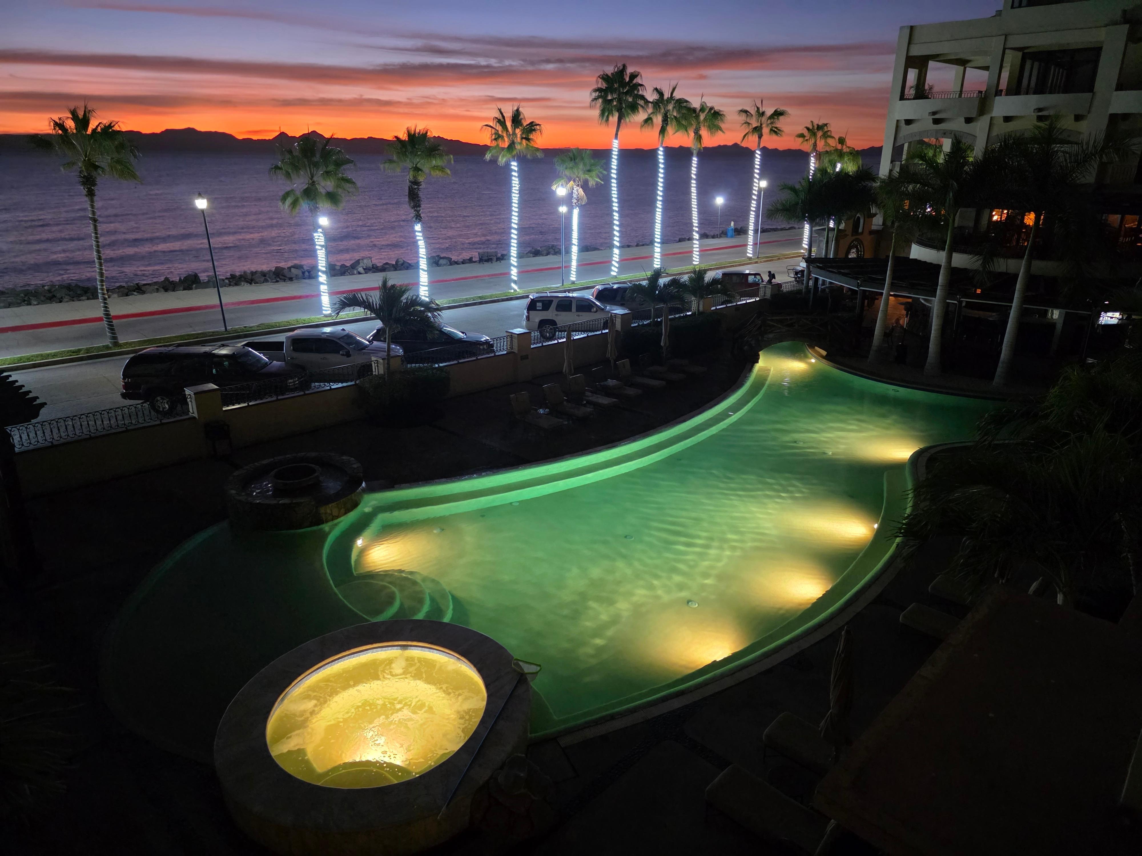 Beautiful sunrise from ocean view room