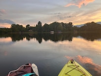 The water was so still - kayaking was so peaceful and relaxing.