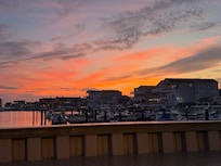 From the bay. Right down the street from the house.