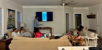 Great space to debrief, play games, etc
