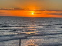 Beautiful sunrise from the balcony.