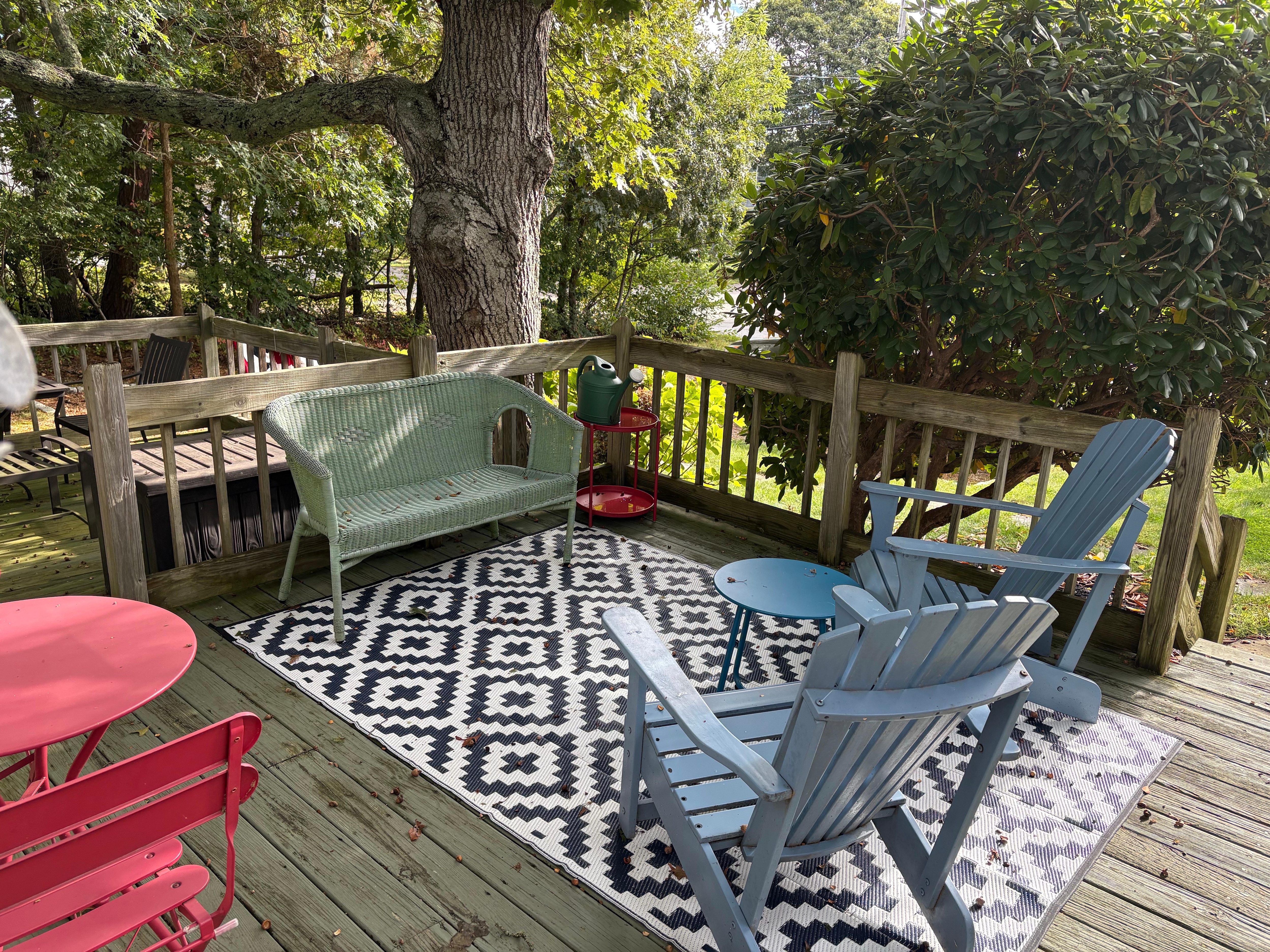 Portion of outside wrap around deck