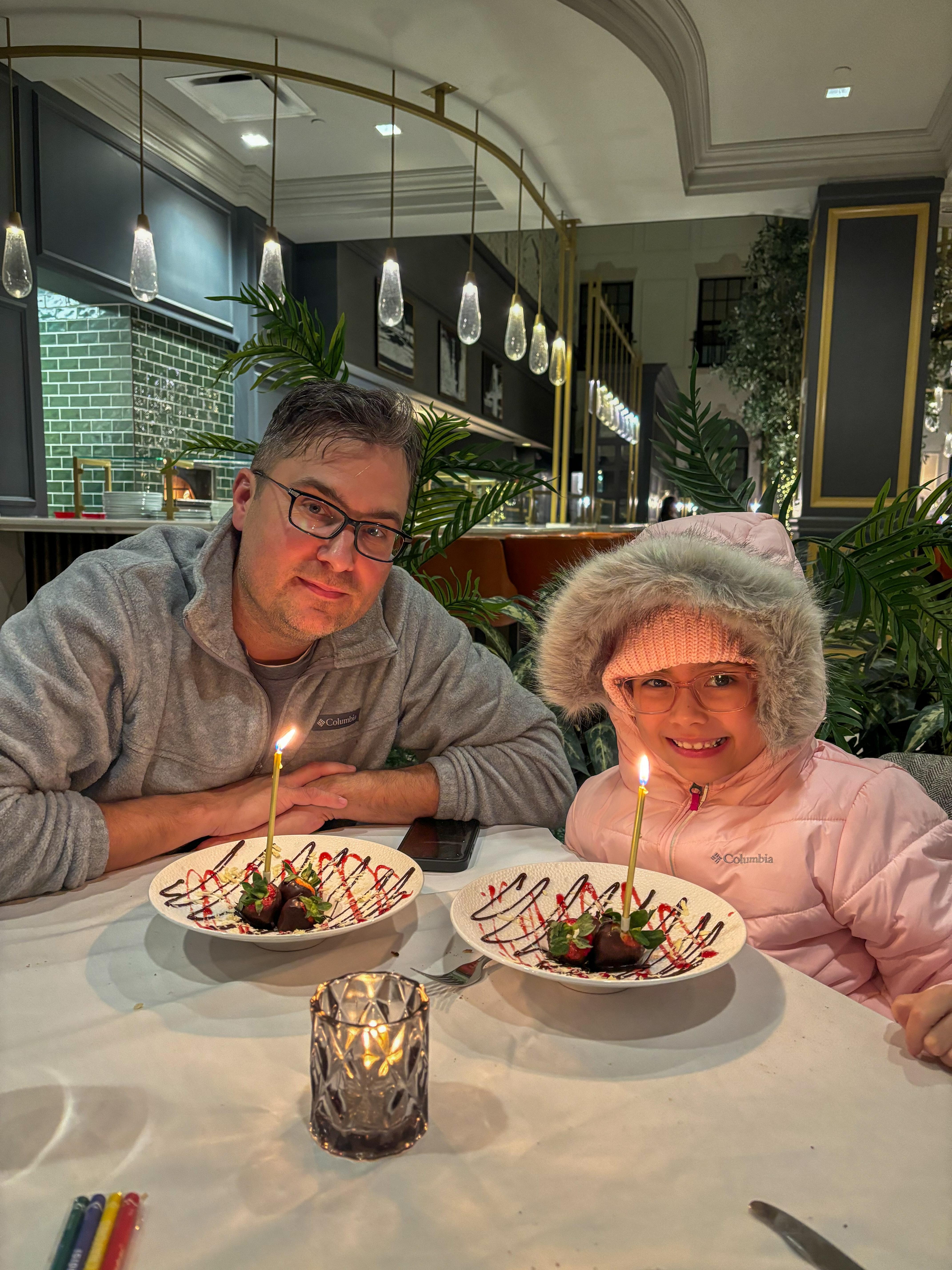 Subito Restaurant gave us complimentary chocolate covered strawberries for my daughter and husband’s birthday 🎂 