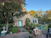 Lovely courtyard and cabin entrance.