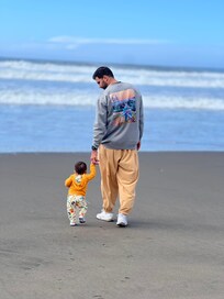My Son and Granddaughter. I chose this place to get private quiet family time as I won’t see them for a year.
