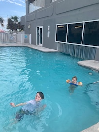 Grands in the pool
