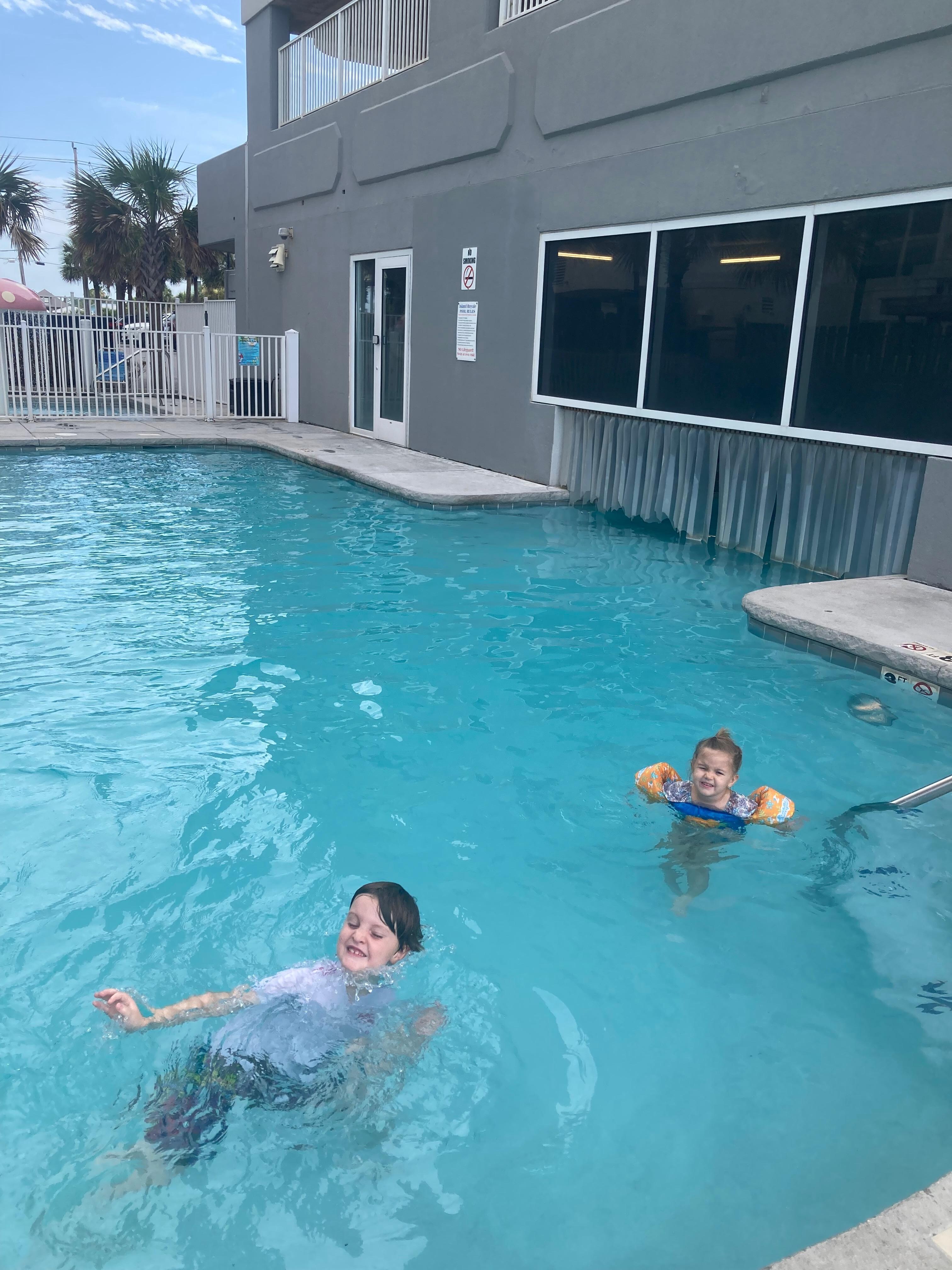 Grands in the pool
