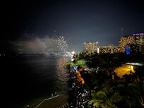 Friday night fireworks from balcony.