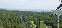 Vue du lac St-jean, à partir du sommet de la montagne du village !
