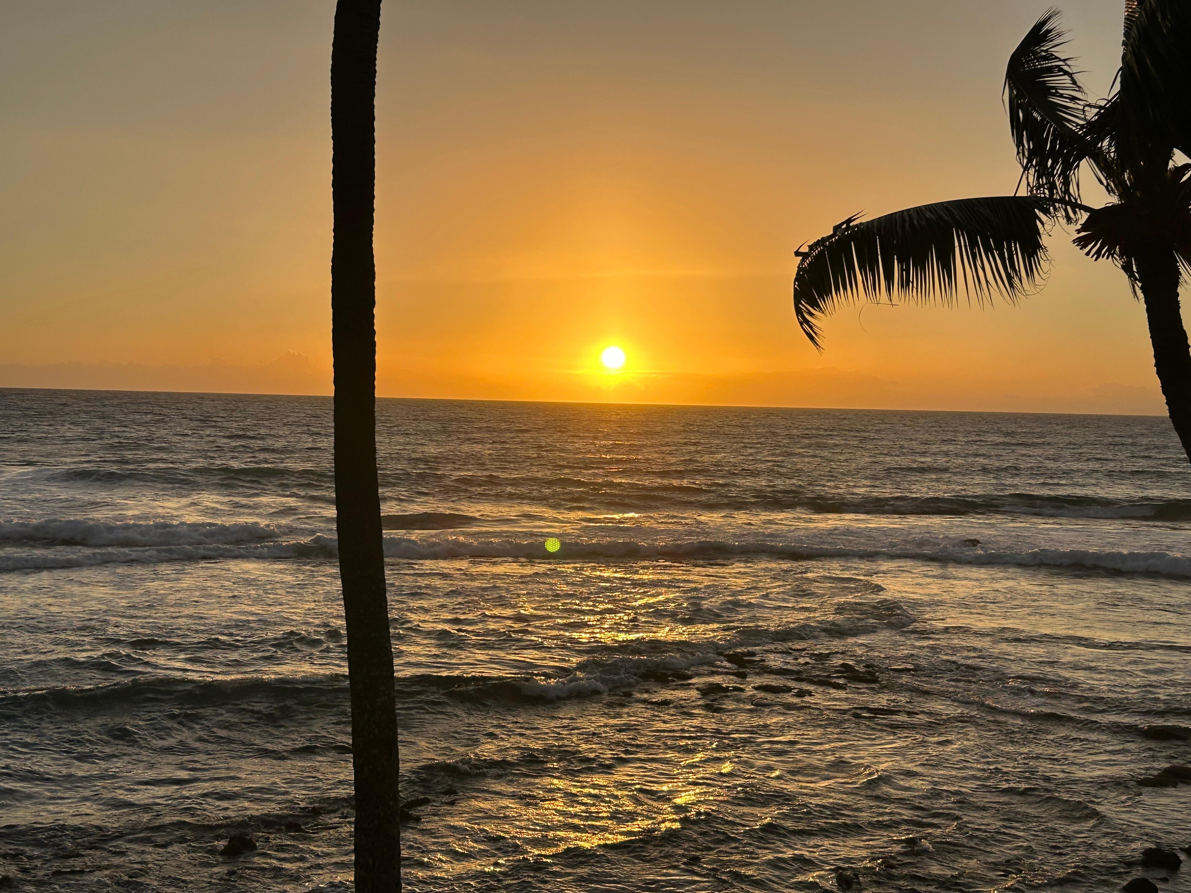 Sunset from our balcony.