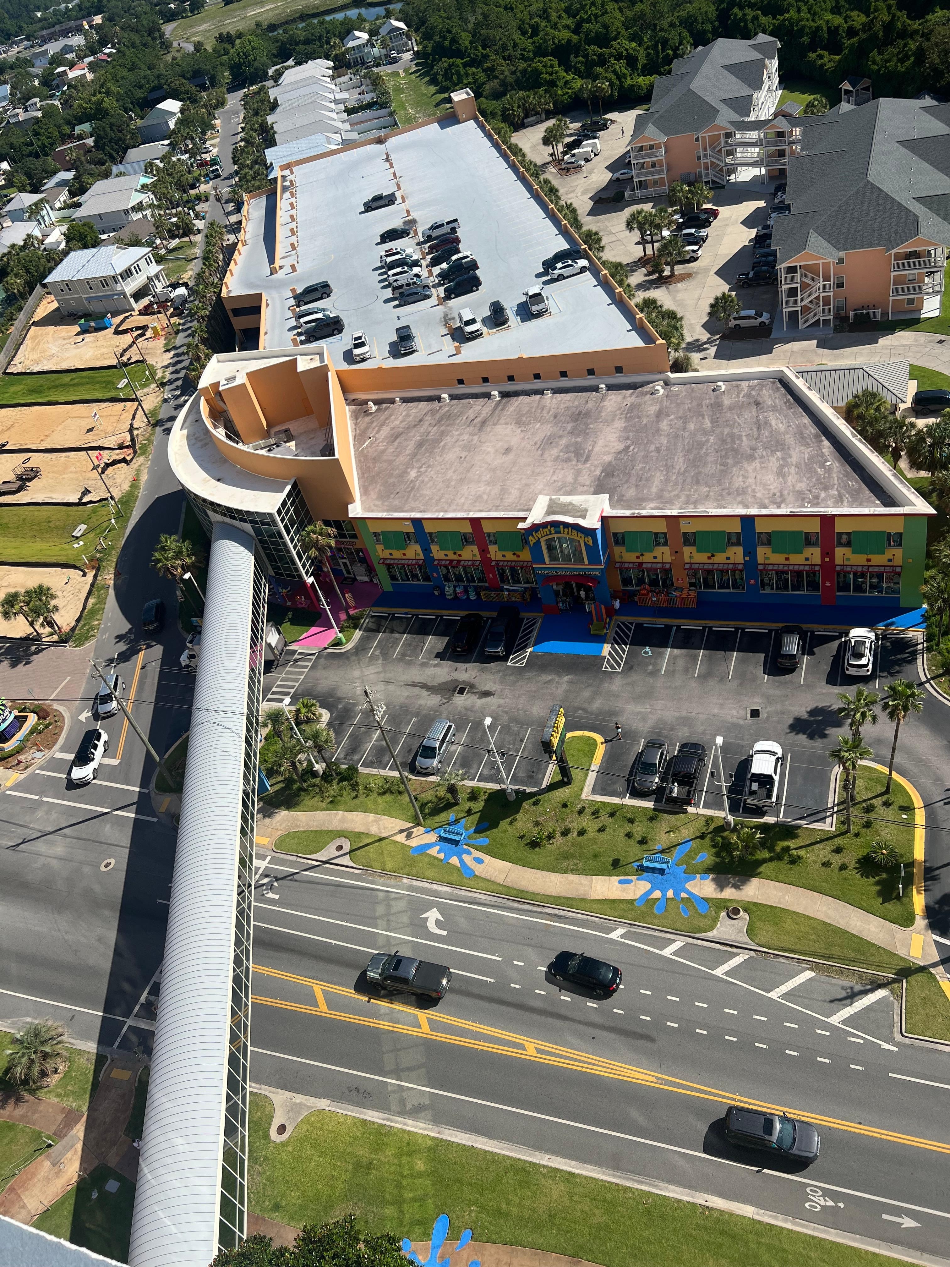 Parking garage behind Alvin; super confident!