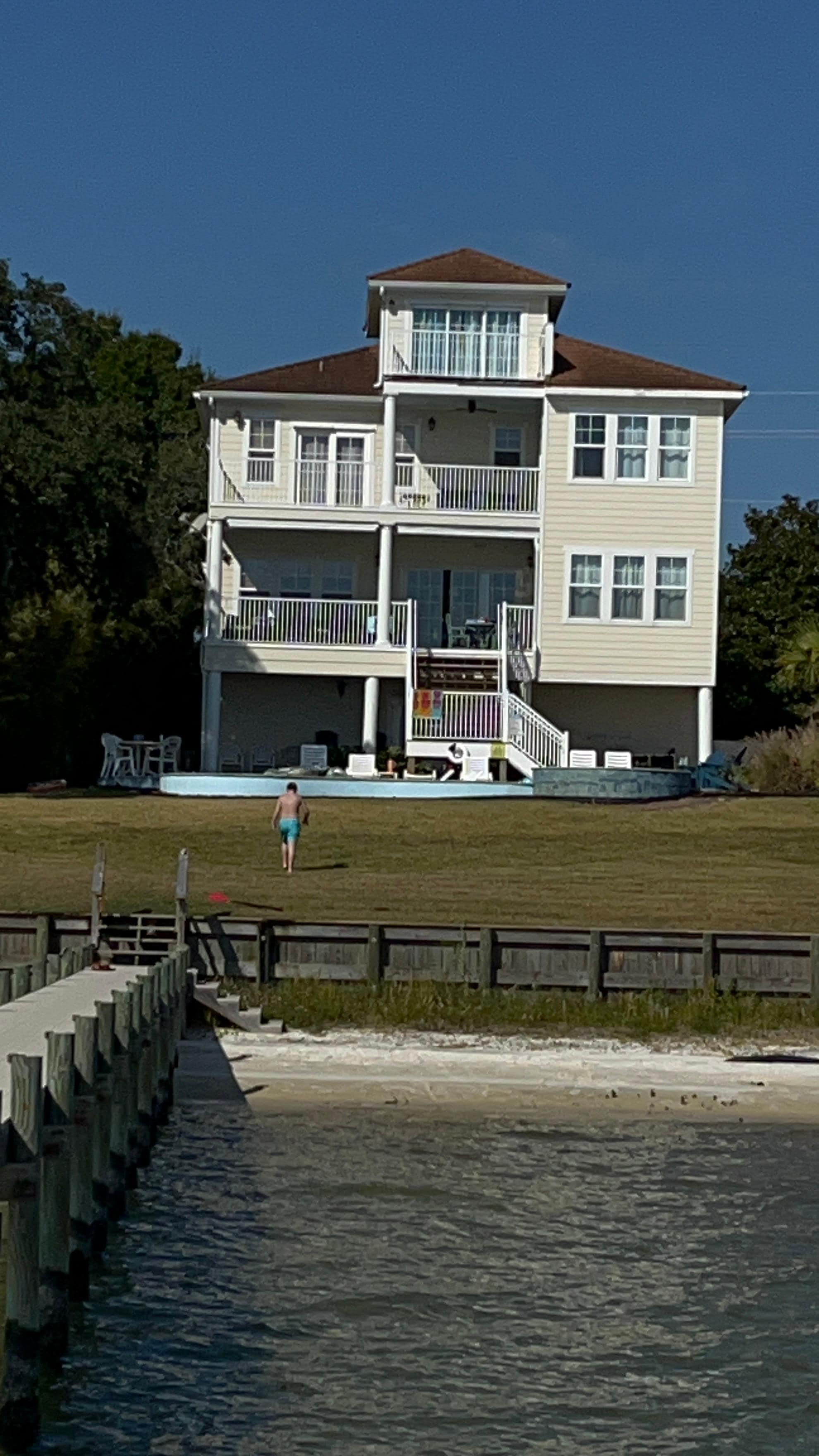 View of back of house from the dock.