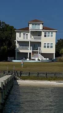 View of back of house from the dock.