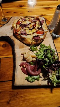 Duck bacon flat bread was an amazing appetizer