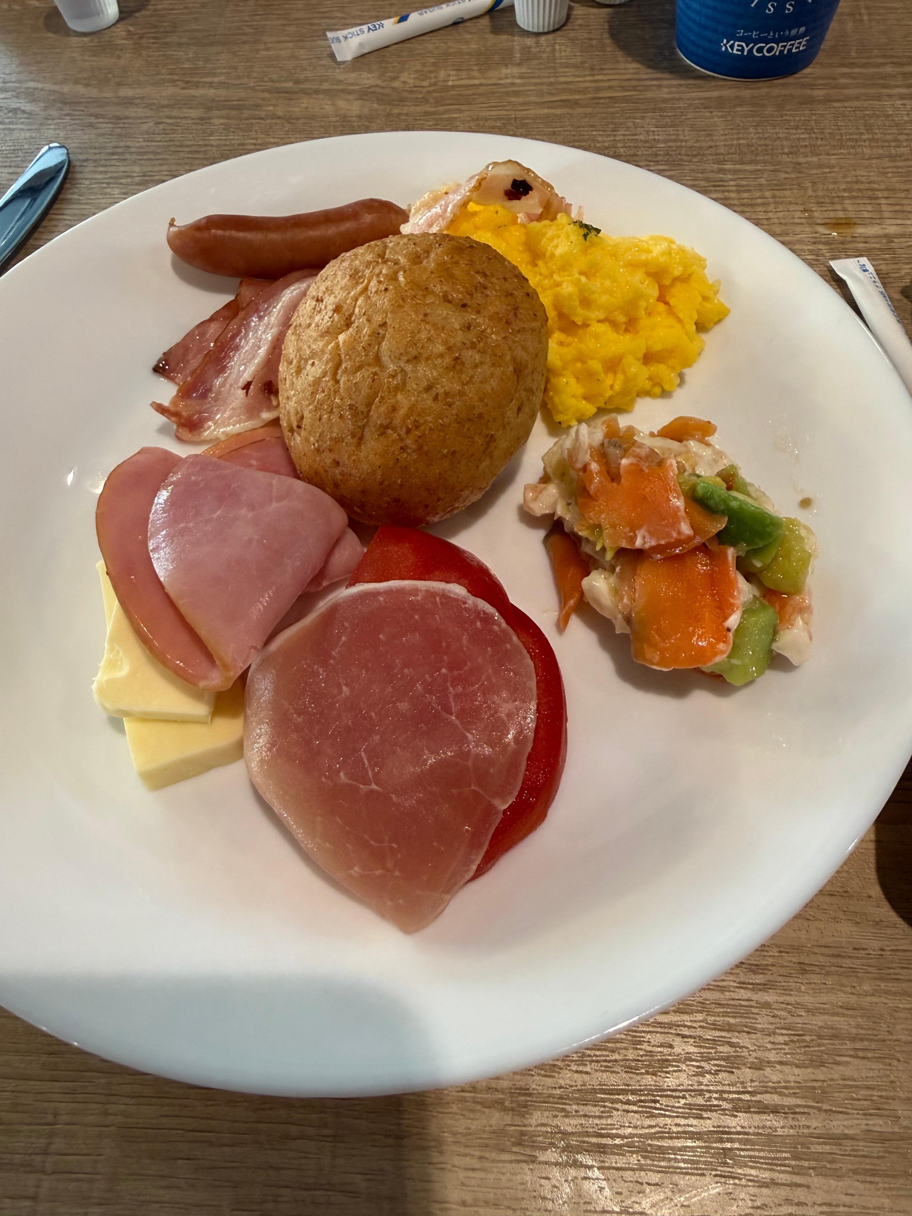 The breakfast buffet has plenty of options. 