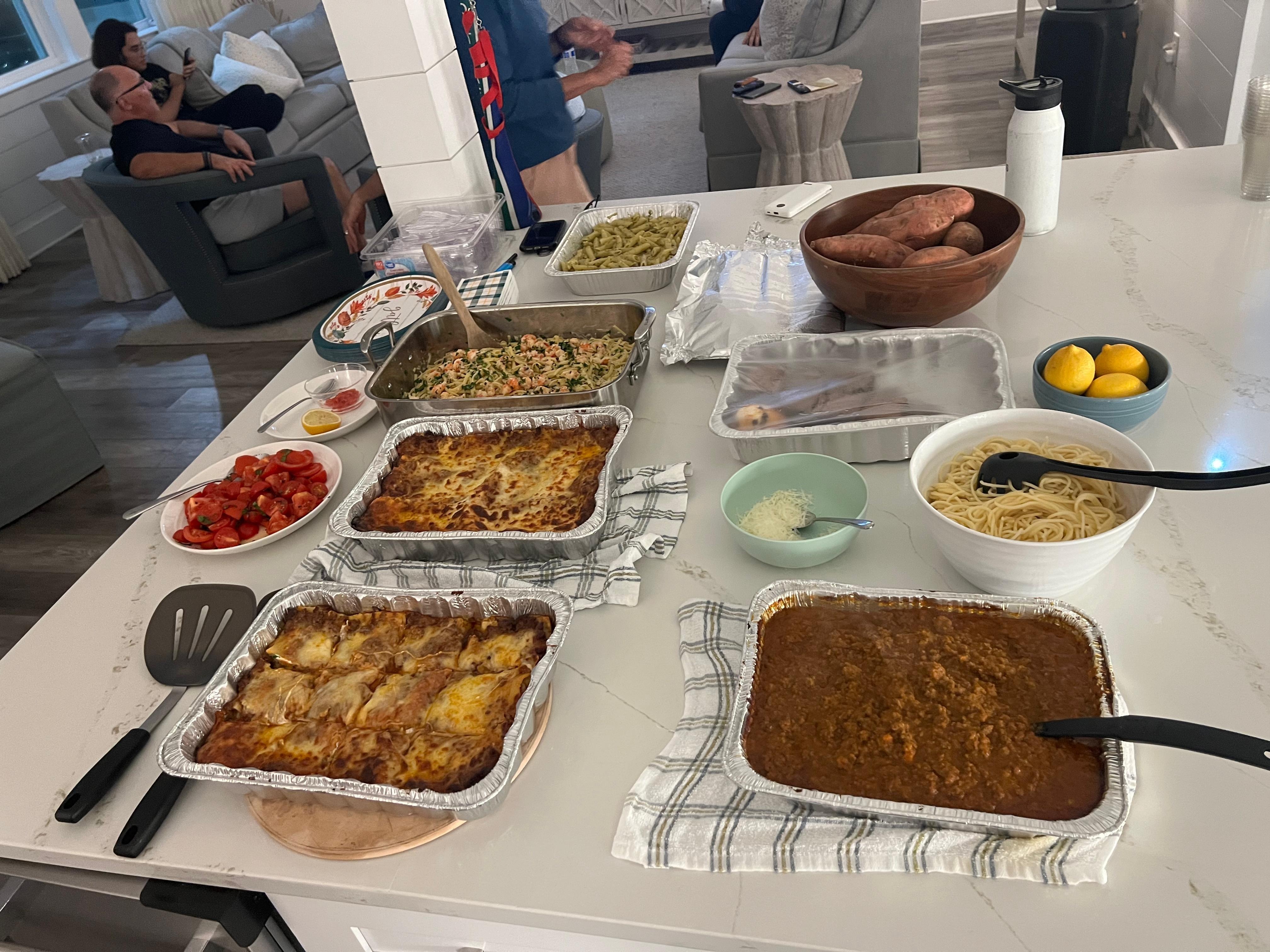 Large kitchen island