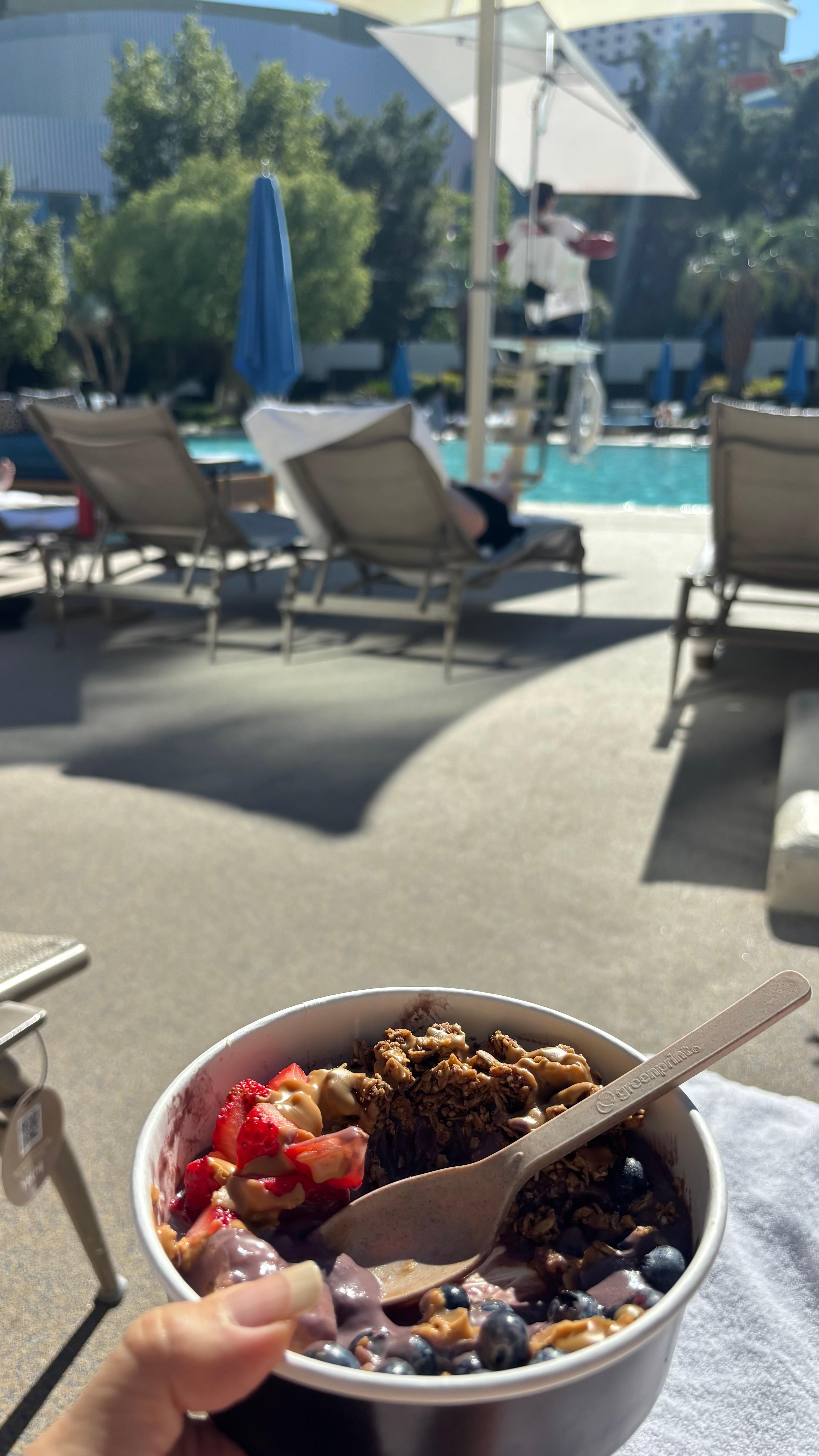 Açaí bowl from Pressed Juicery on site