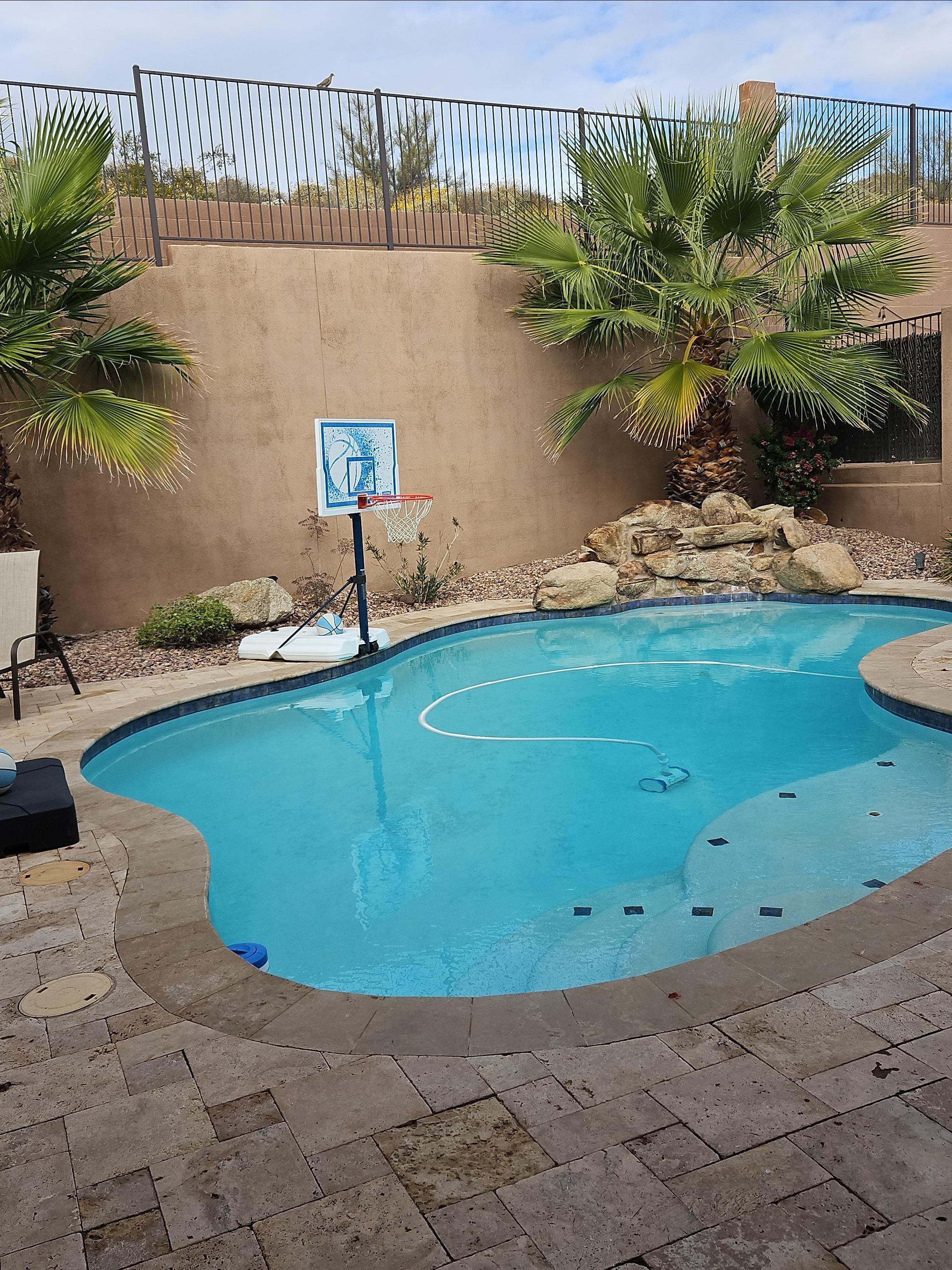 Clean heated pool.