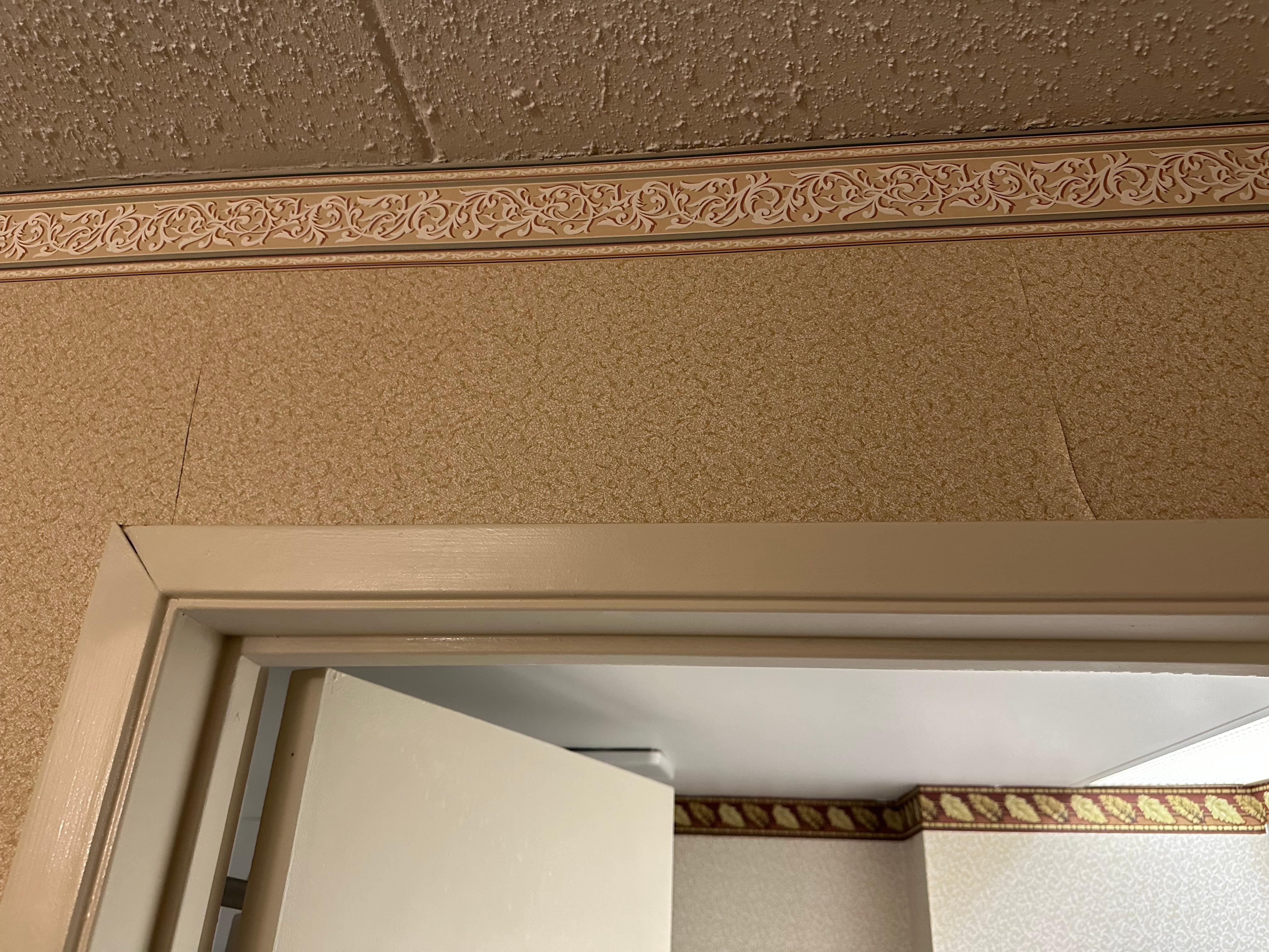 Cuts in the wallpaper