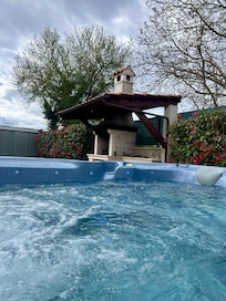 Der Blick aus dem Whirlpool