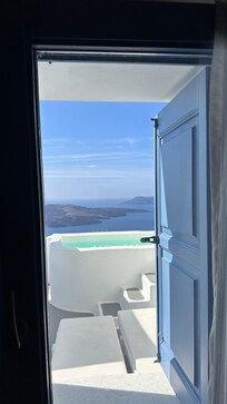 Door of our hotel room out to the patio