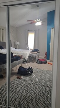 Broken mirror that my family could have been cut on.