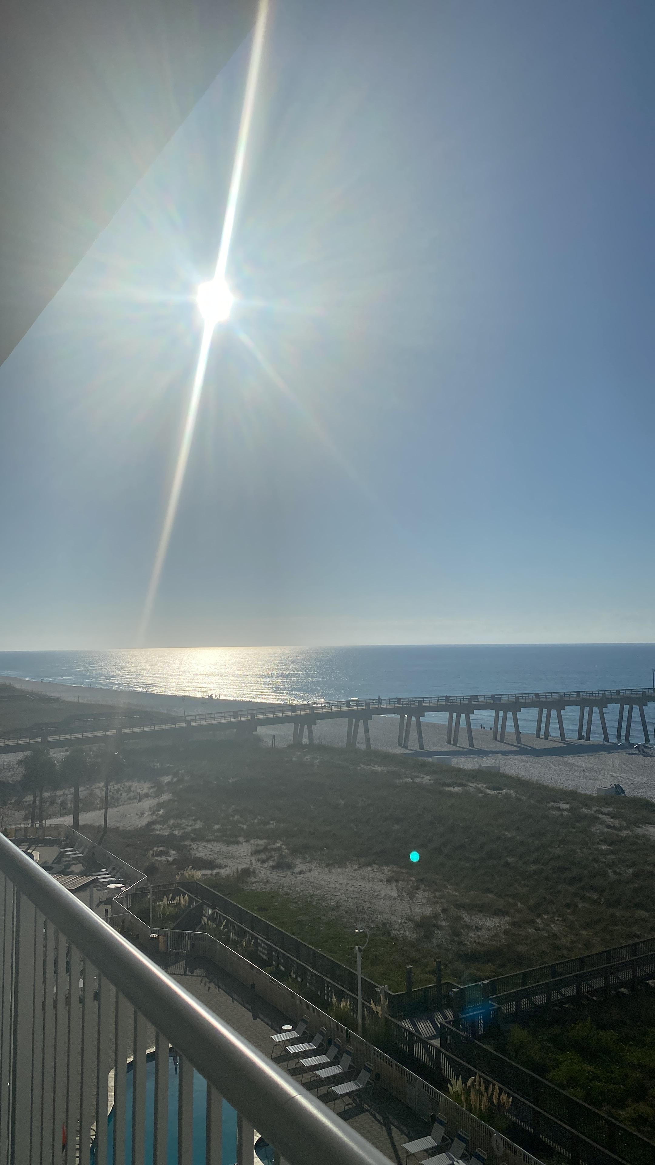 Sunrise view with the pier.