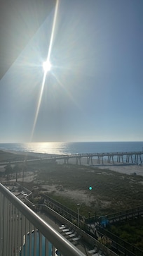 Sunrise view with the pier.