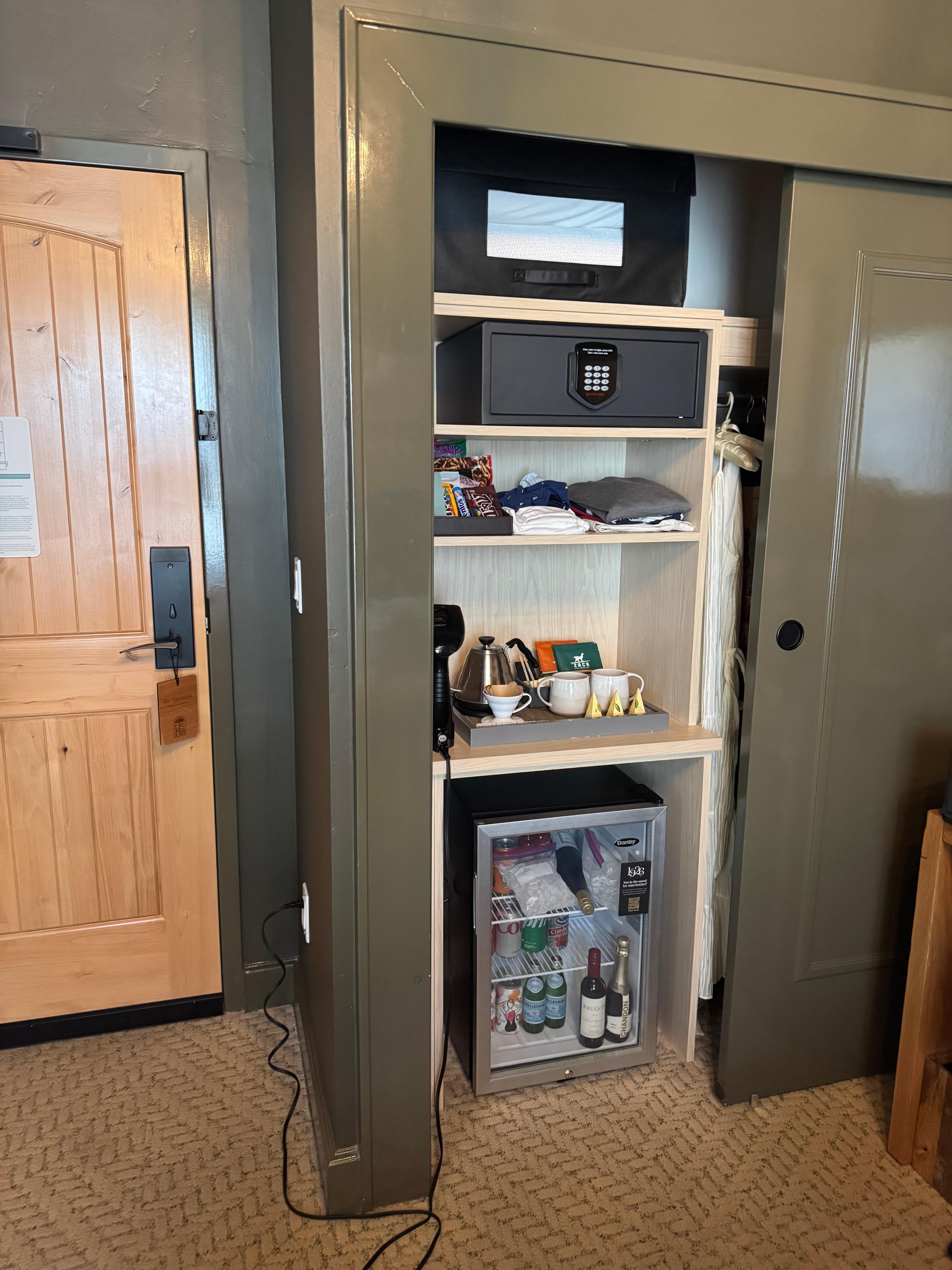 Nice amenities, robes, slippers, water bottles 