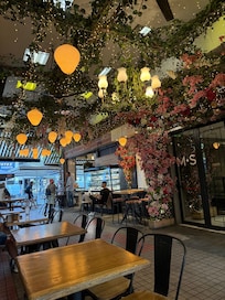 Restaurant at the corner of the street