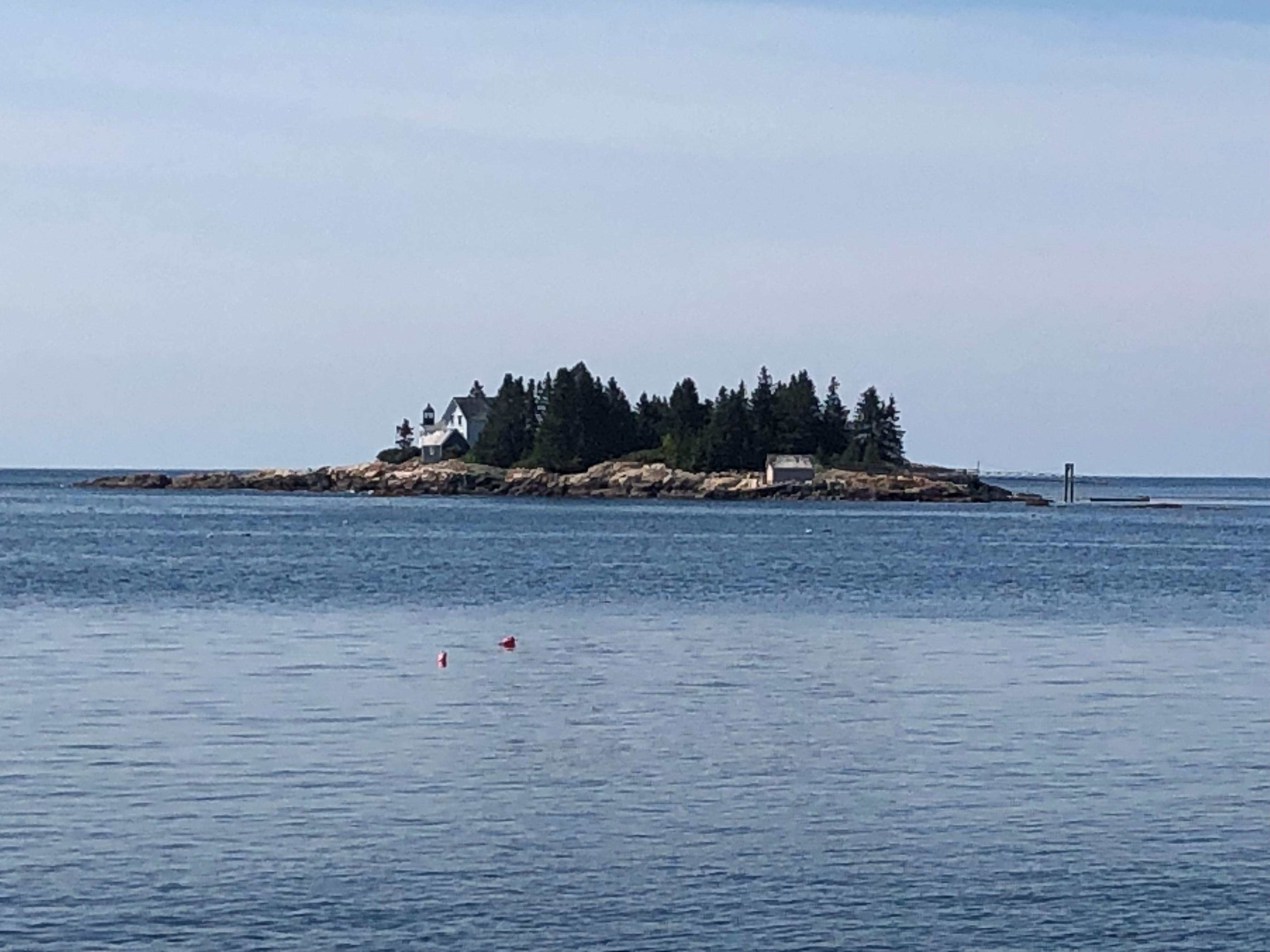 A view from the Winter Harbor to Bar Harbor ferry.