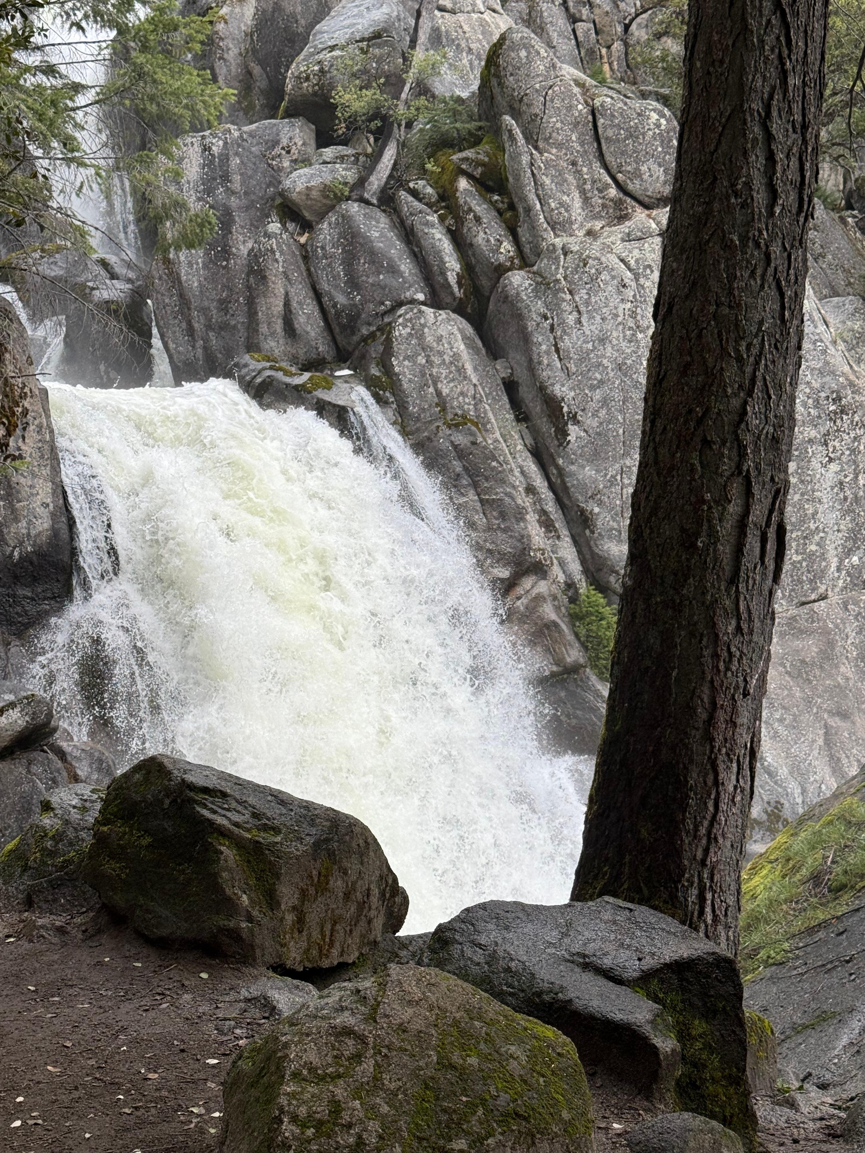 First cascade of Chilnualna falls from less than a kilo hike from the cabin.