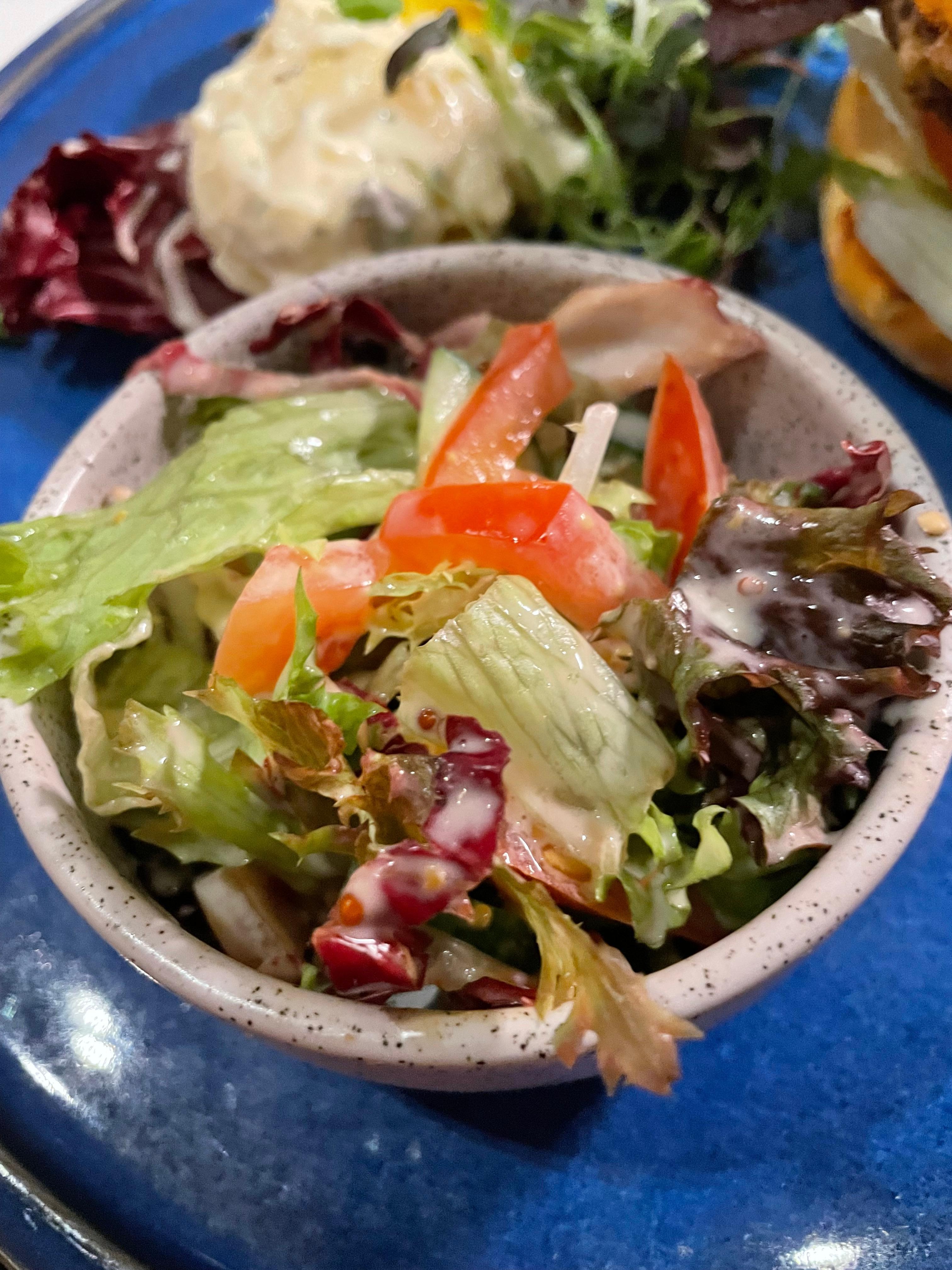 Optional salad…very good.