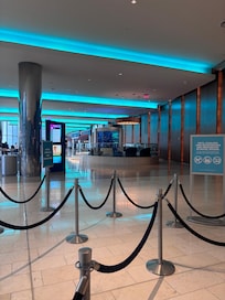 The lobby at check in.