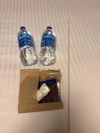 Complimentary waters and s’mores kit!